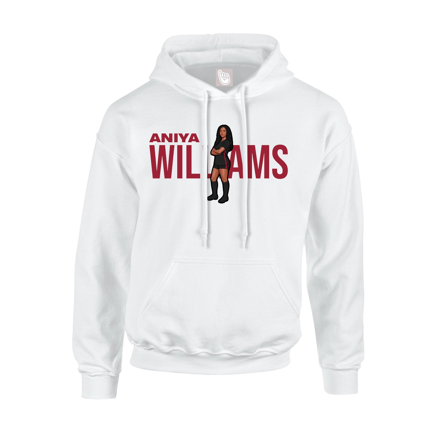 Youth Hoodie — Player Name in White