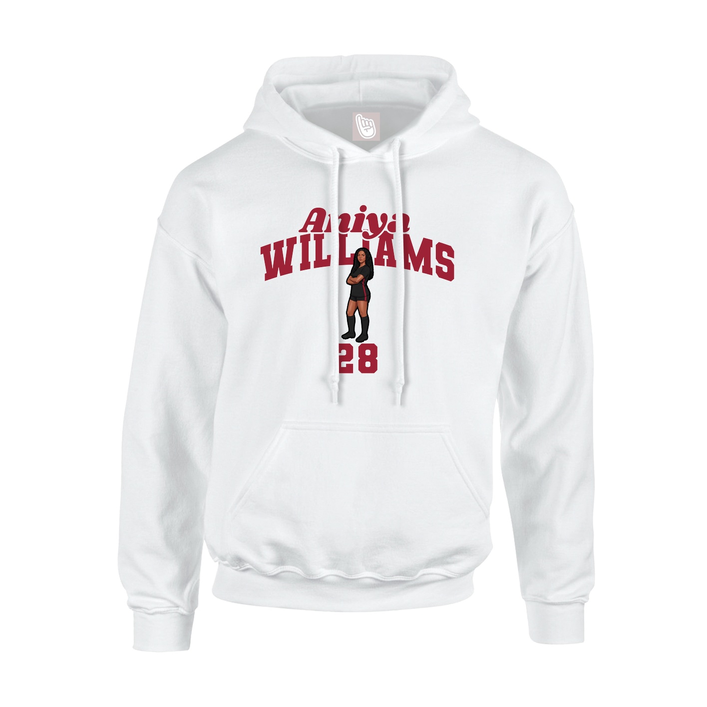 Hoodie — Signature Arch in White