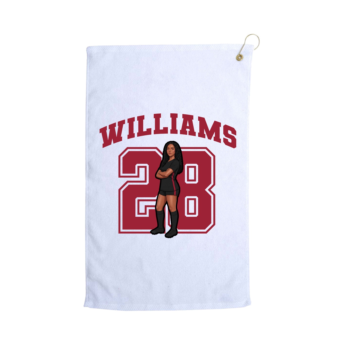 Golf Towel — Number in White