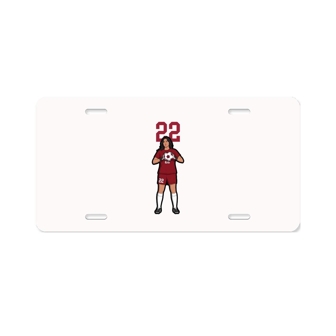 License Plate — Number Top in Classic