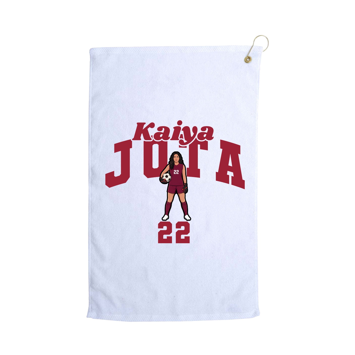 Golf Towel — Signature Arch in White