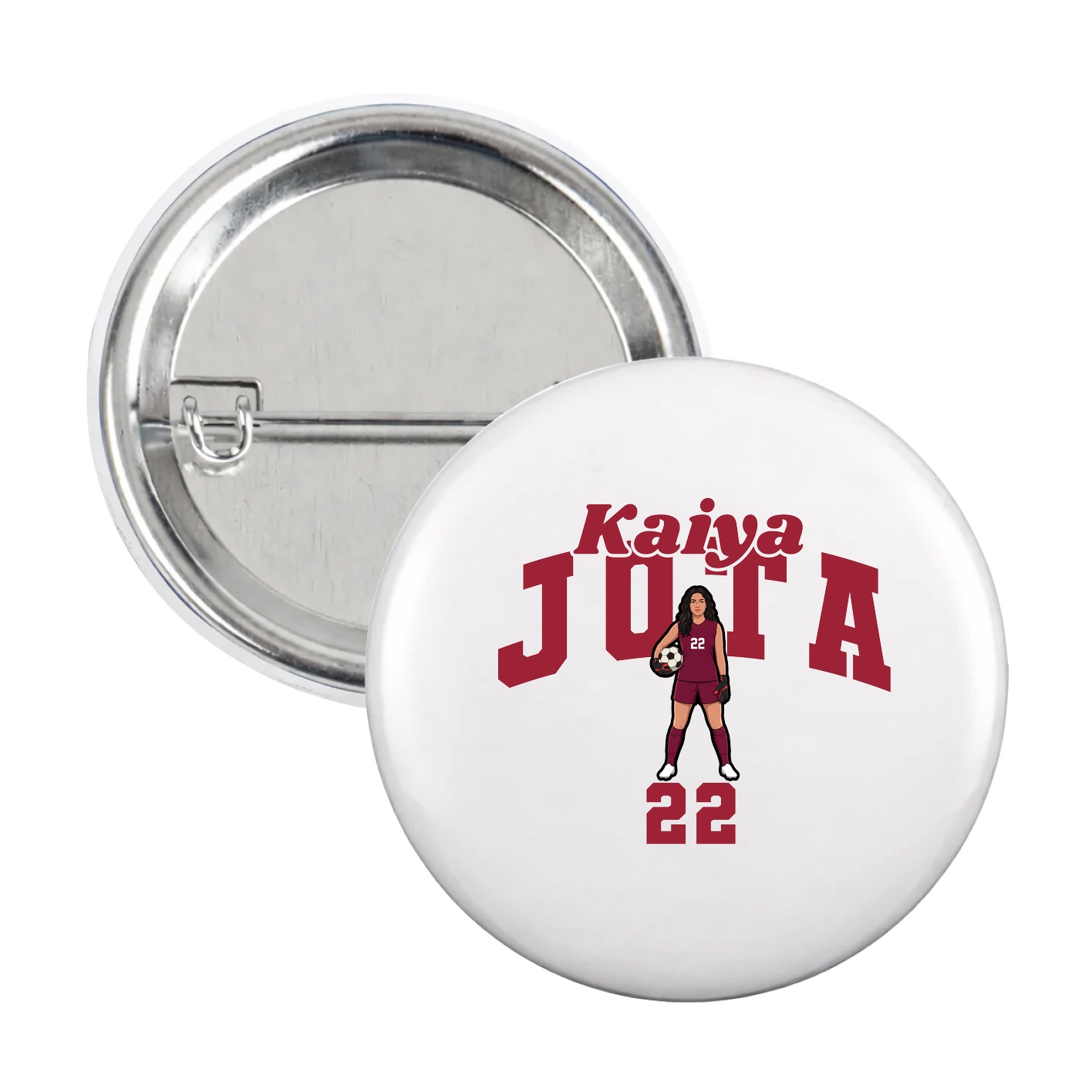 Game Day Button — Signature Arch in White
