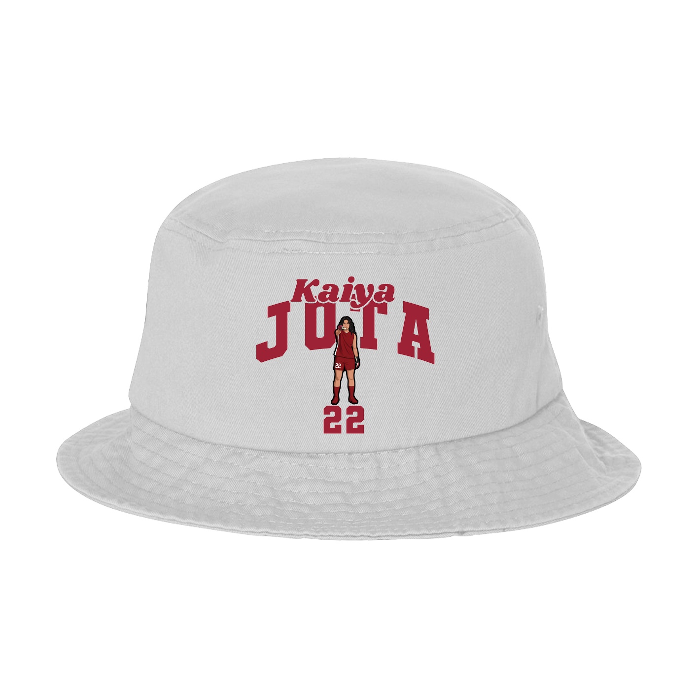 Bucket Cap — Signature Arch in White