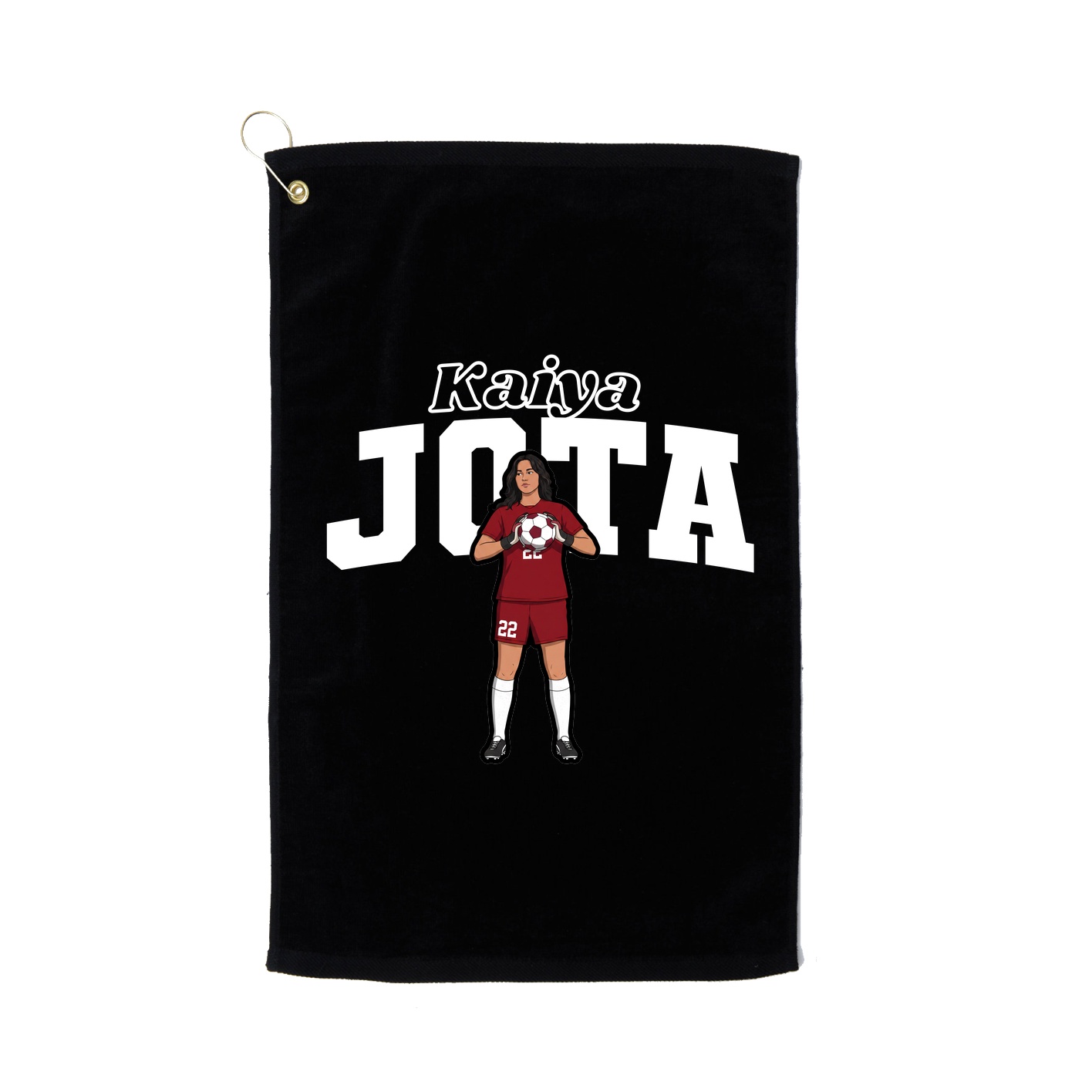 Golf Towel — Name Arch in Black