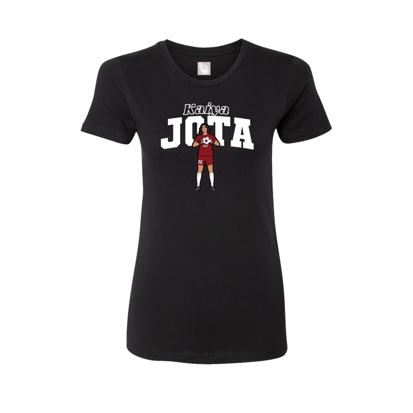 Fitted Women's Tee — Name Arch in Black