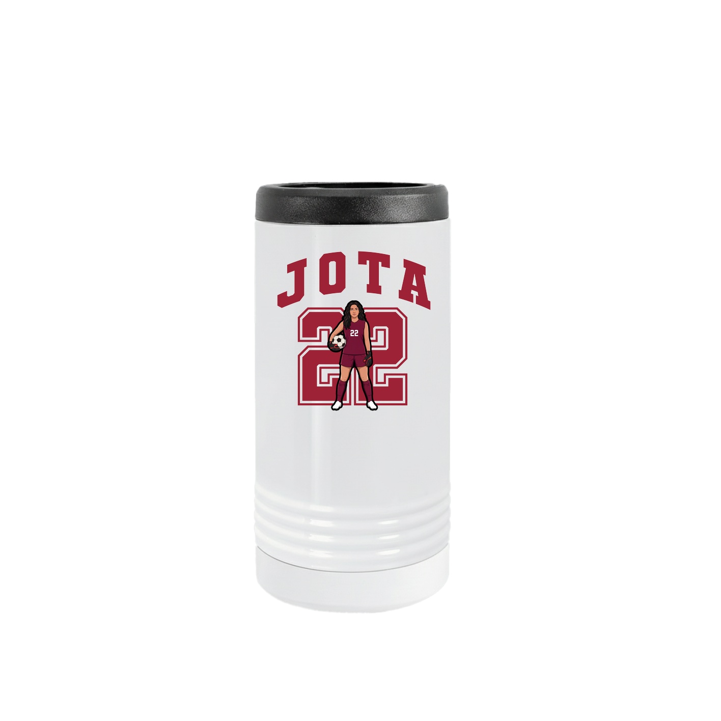 Slim Beverage Holder — Number in White