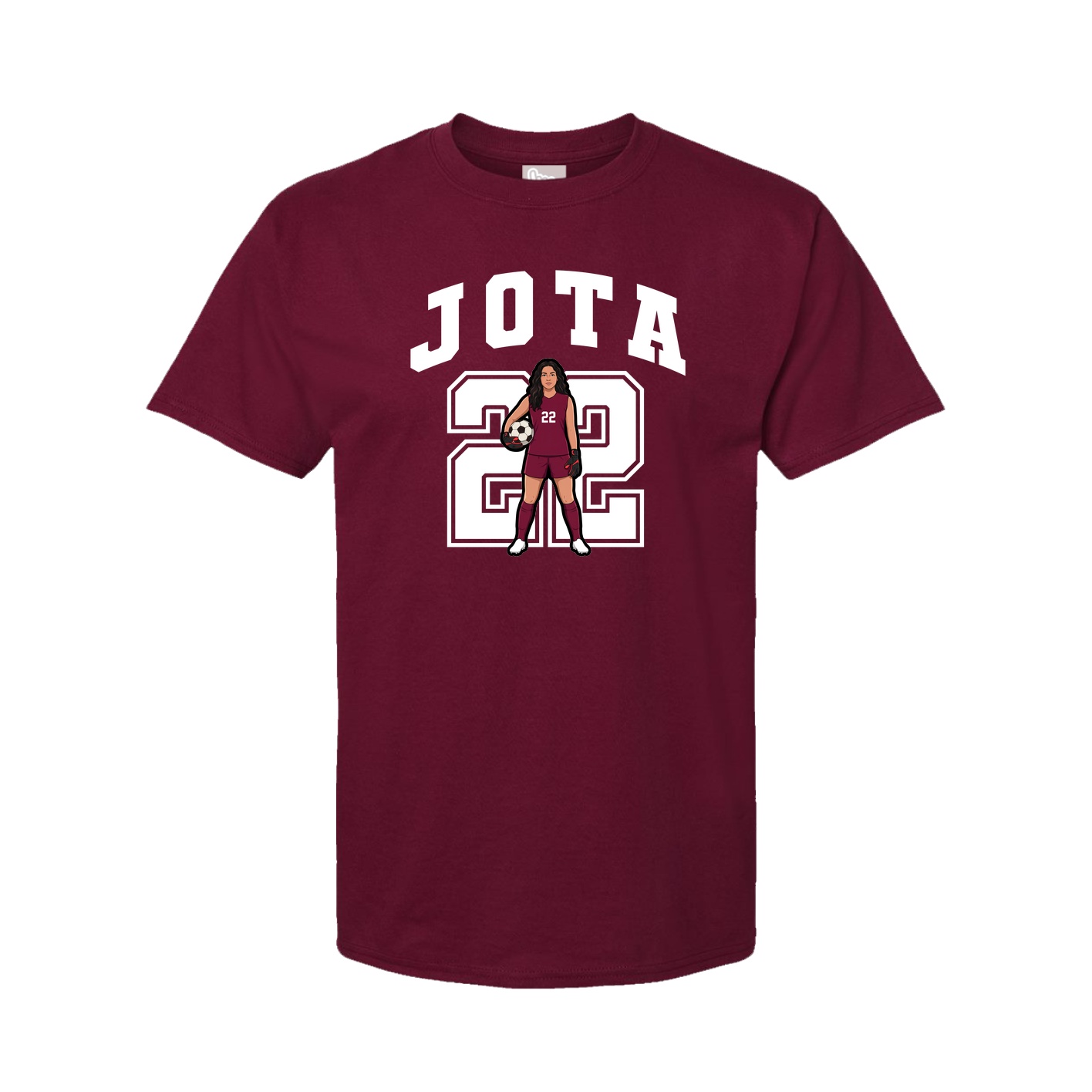 Youth Tee — Number in Cardinal