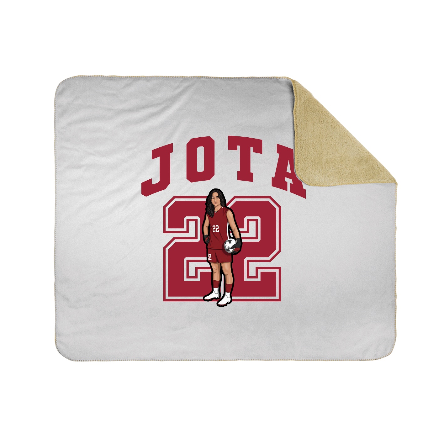 Throw Blanket — Number in White