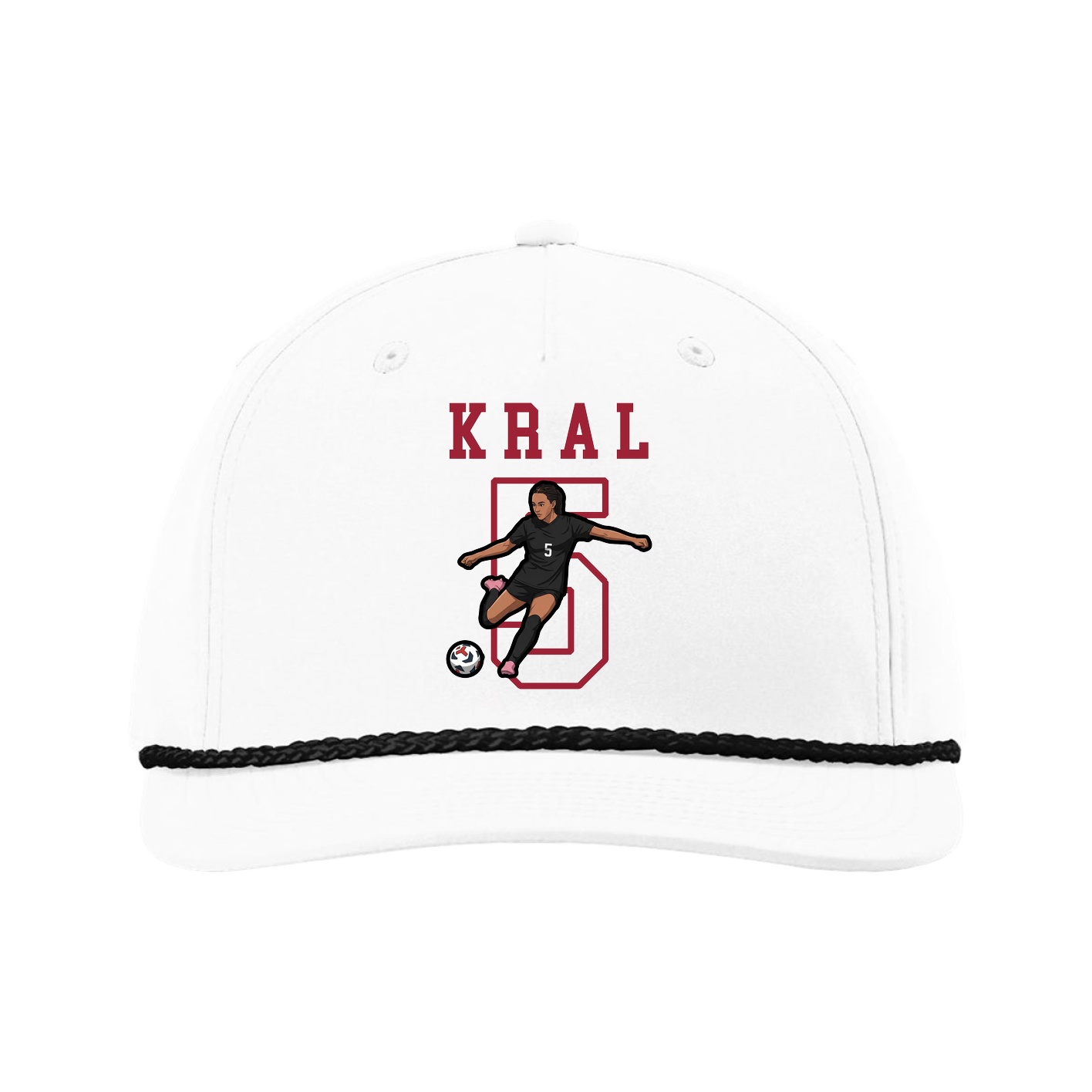 Five-Panel Classic Rope Cap — Shirsey in White