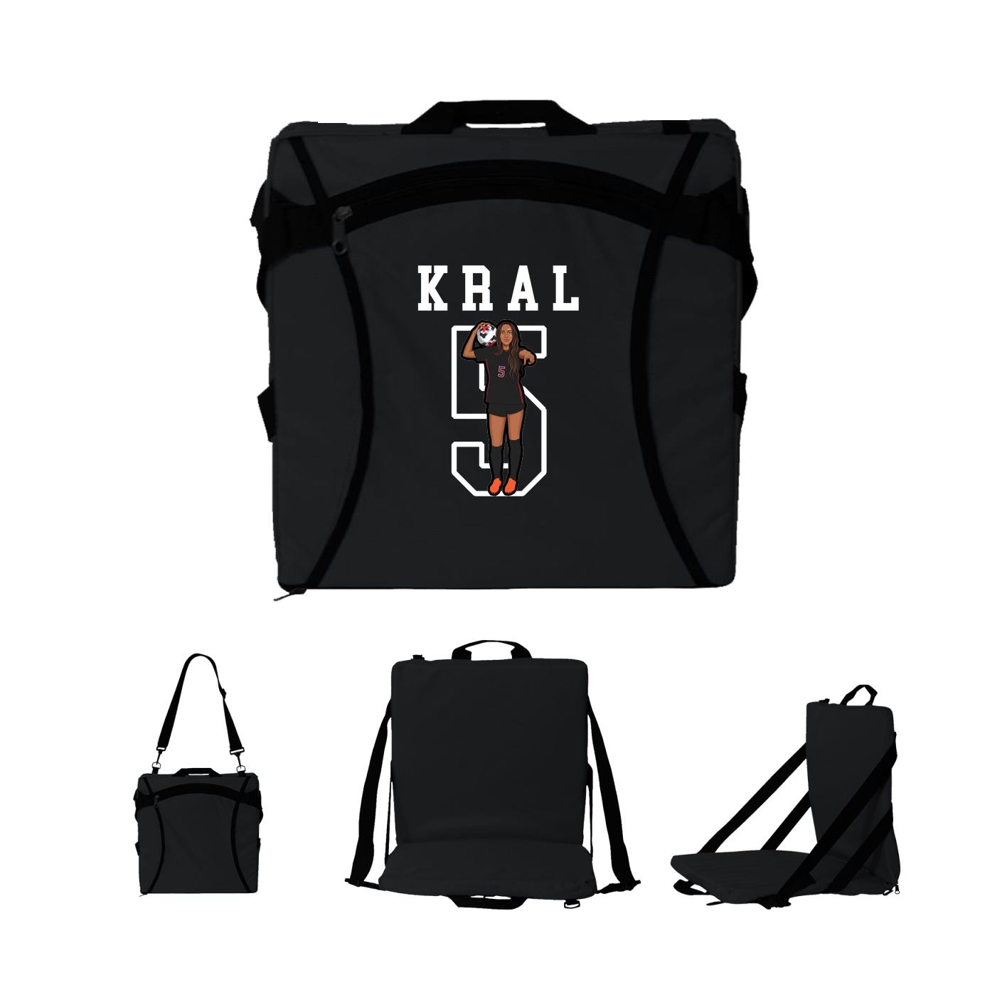 Folding Stadium Seat — Shirsey in Black