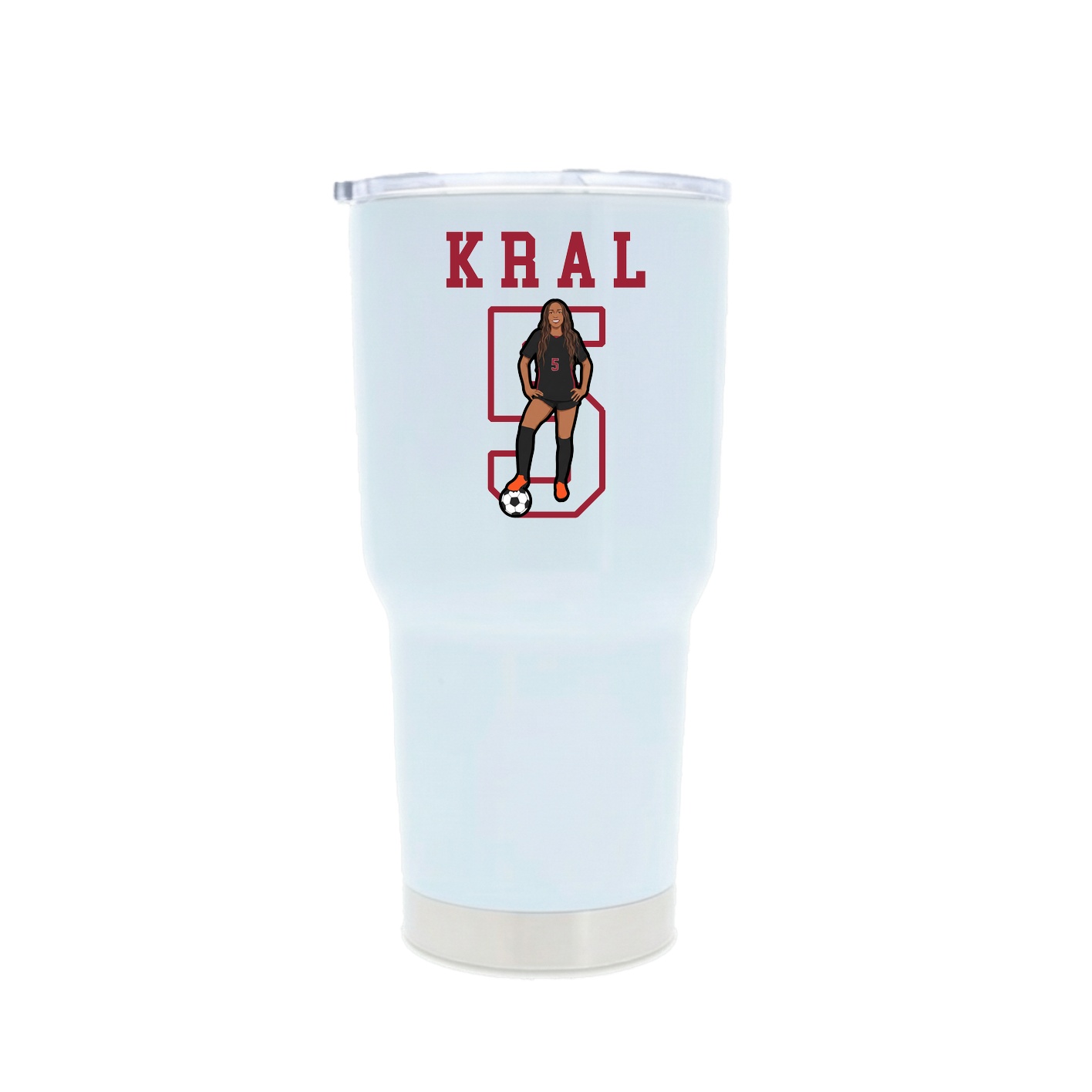 30oz Stainless Steel Tumbler — Shirsey in White