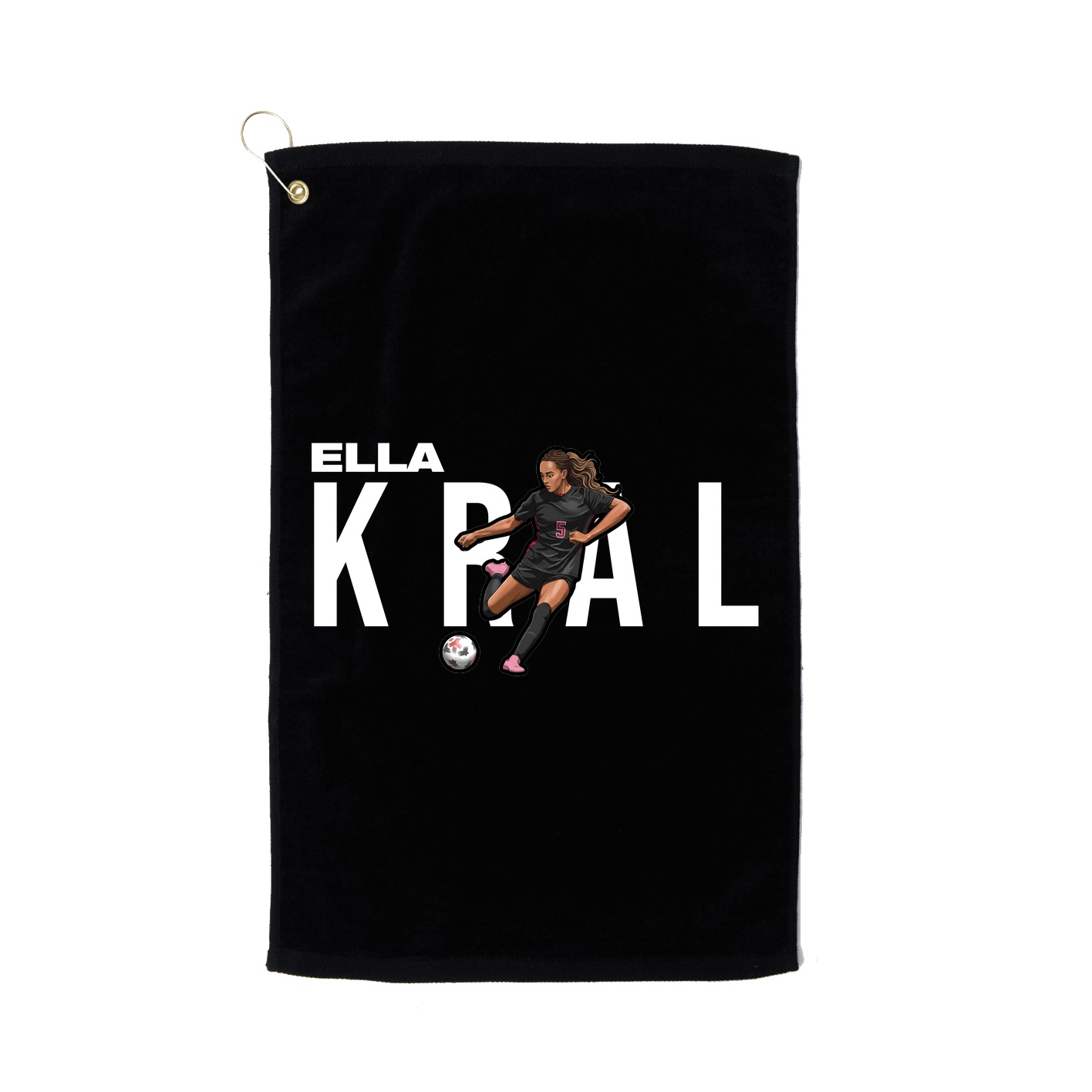 Golf Towel — Player Name in Black