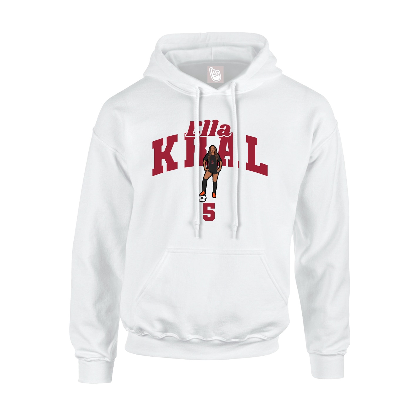 Hoodie — Signature Arch in White