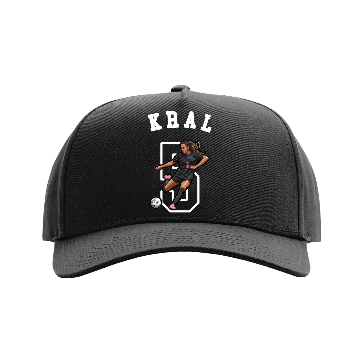 Full Fabric Five-Panel Champ Cap — Shirsey Arch in Black
