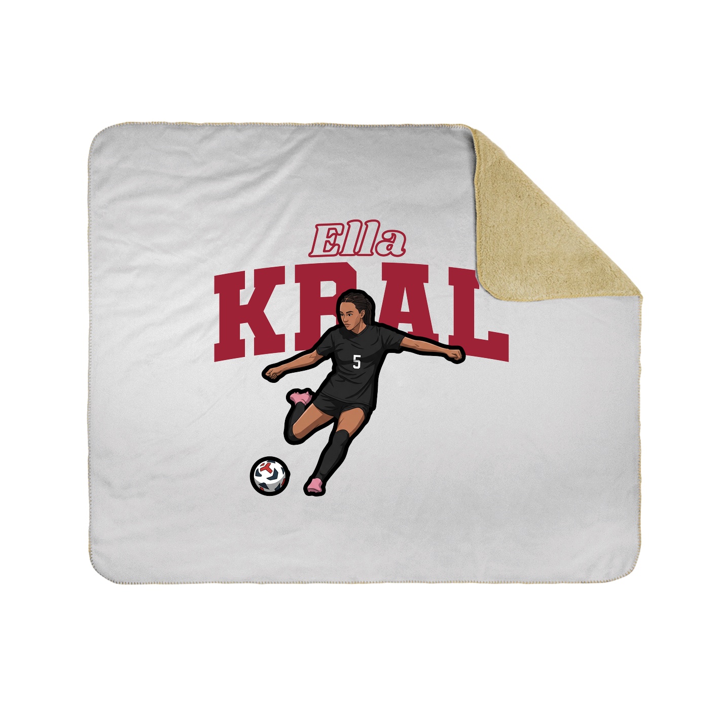 Throw Blanket — Name Arch in White