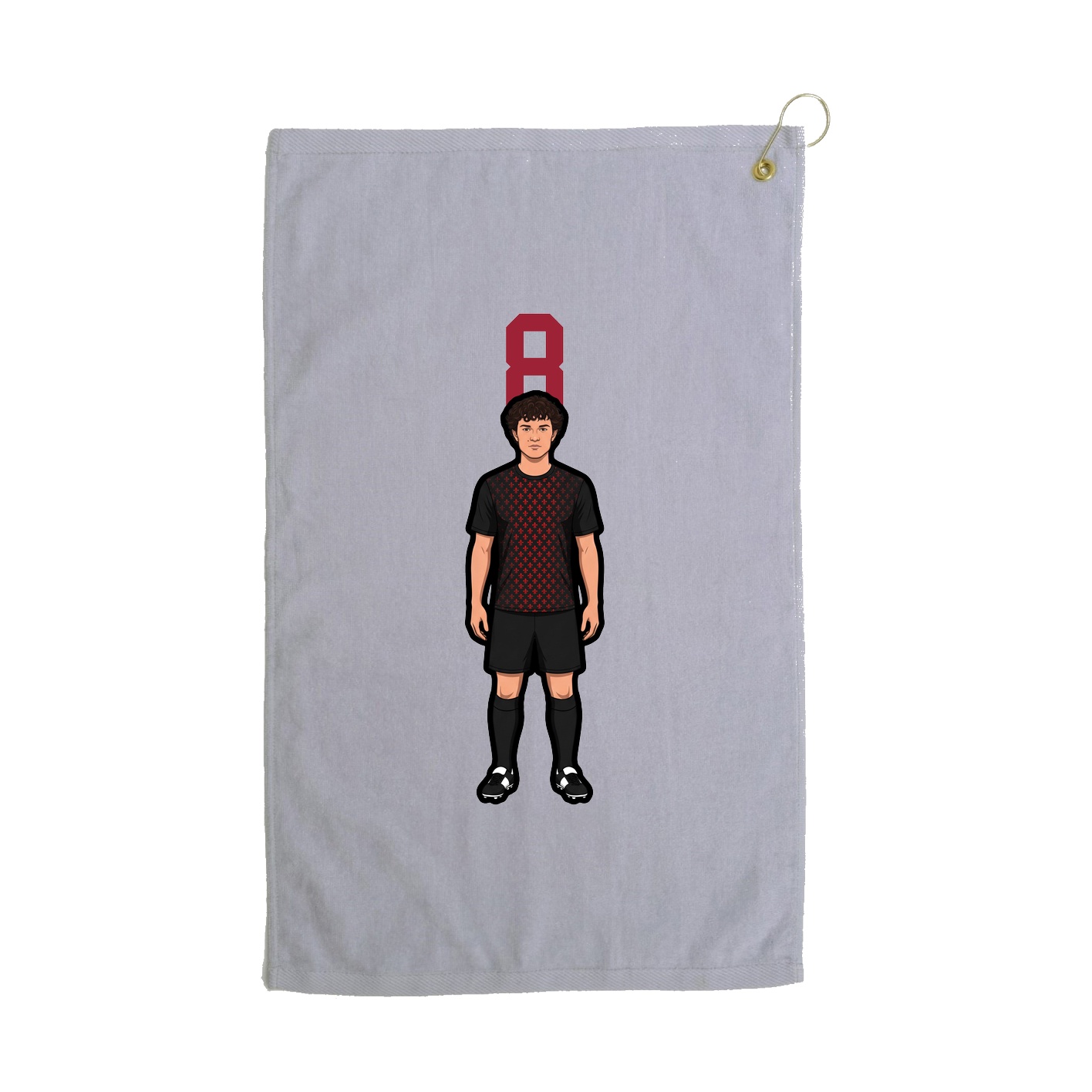 Golf Towel — Number Top in Grey