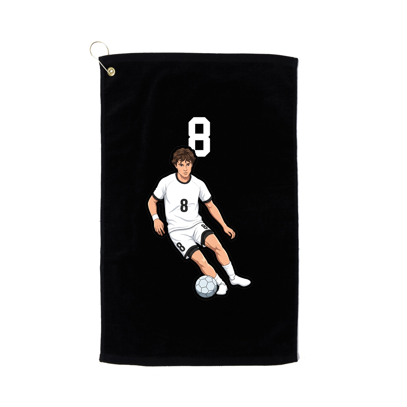 Golf Towel — Number Top in Black