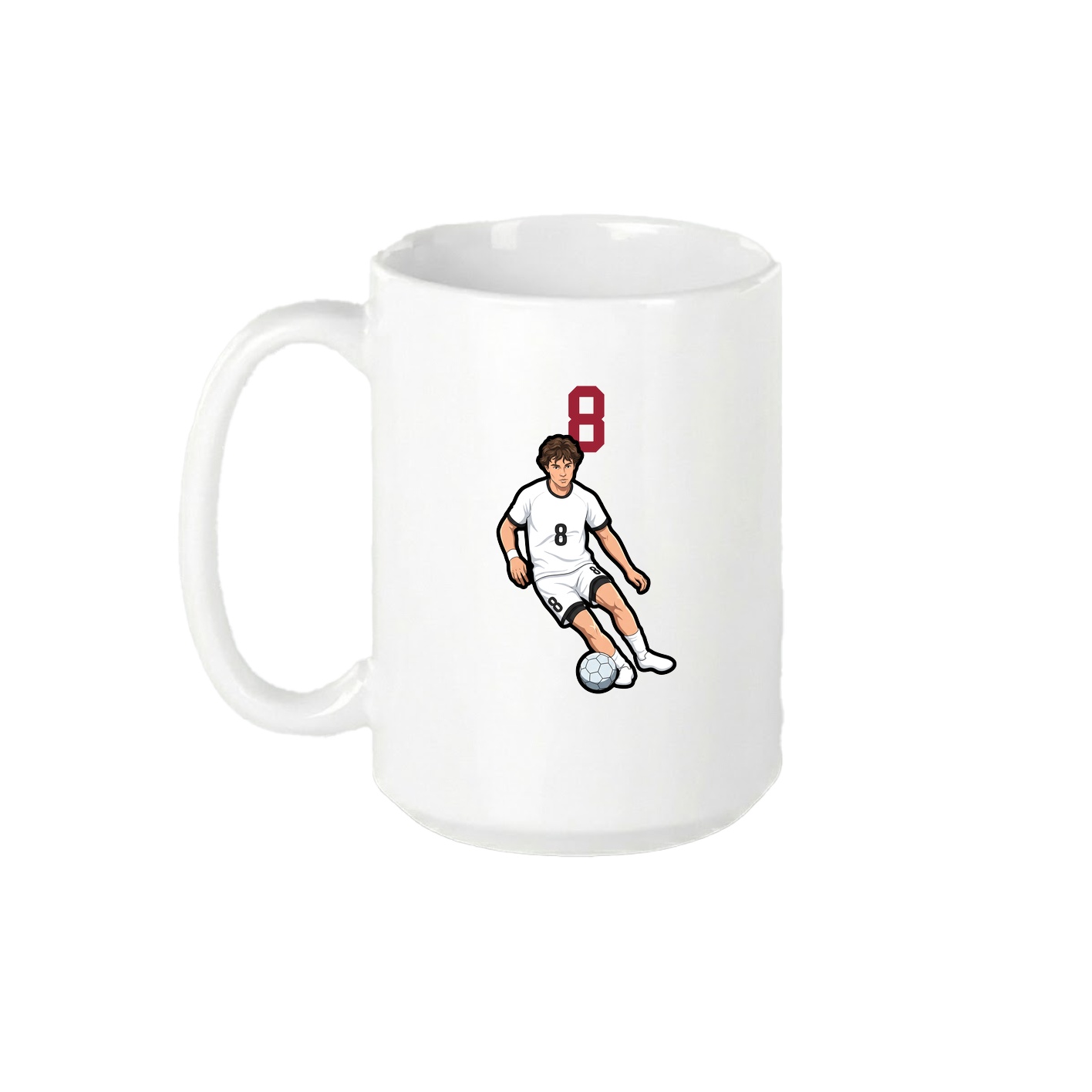 15oz Coffee Mug — Number Top in White