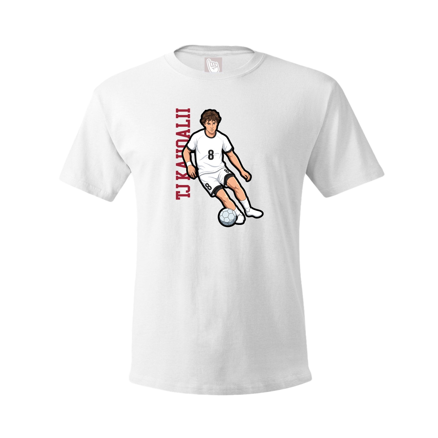 Tee — Name Vertical in White