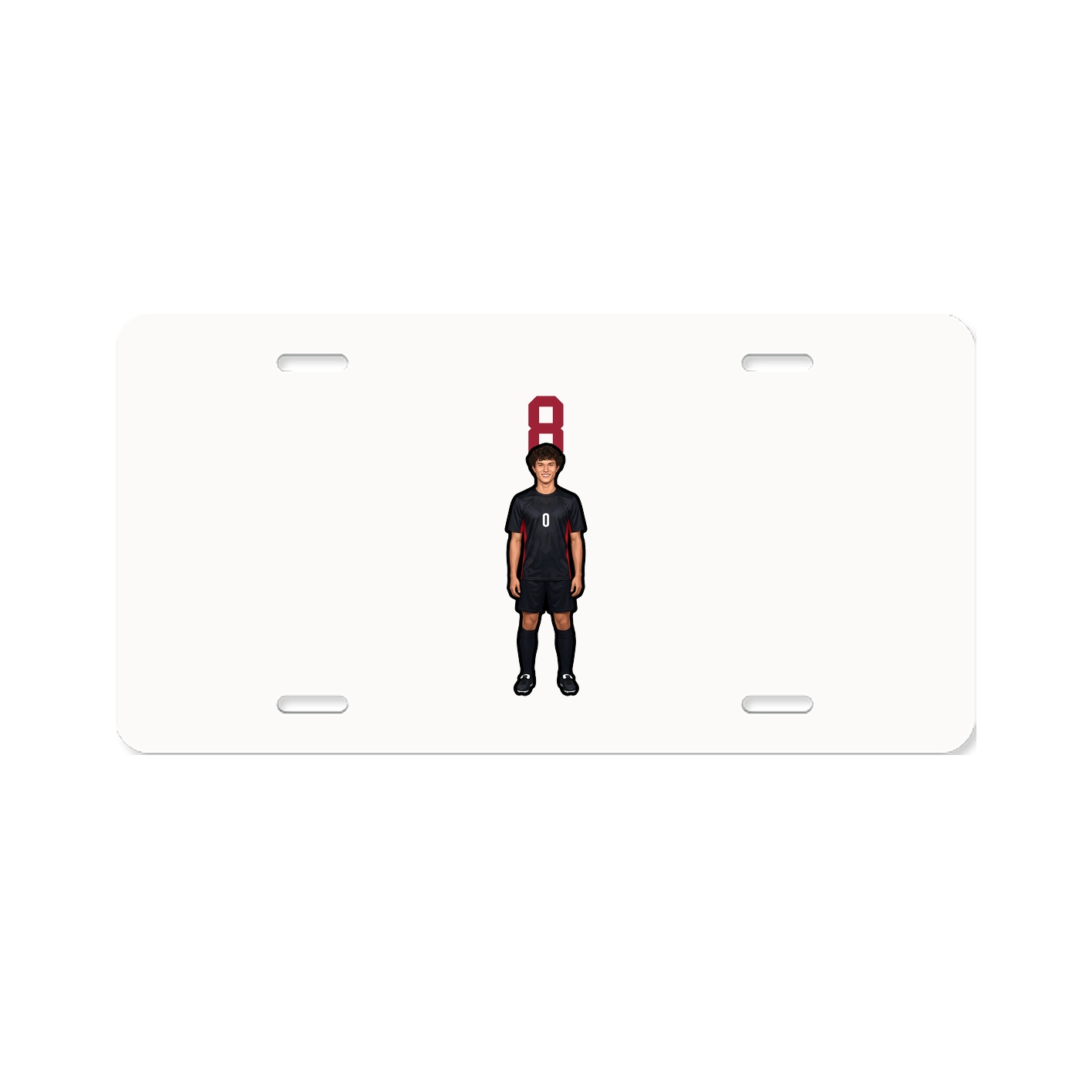 License Plate — Number Top in Classic