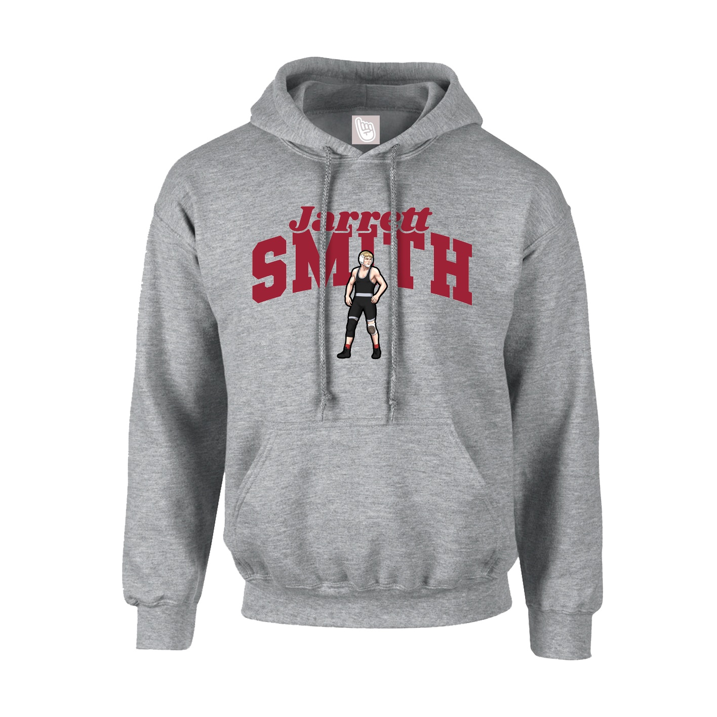 Youth Hoodie — Signature Arch in Grey