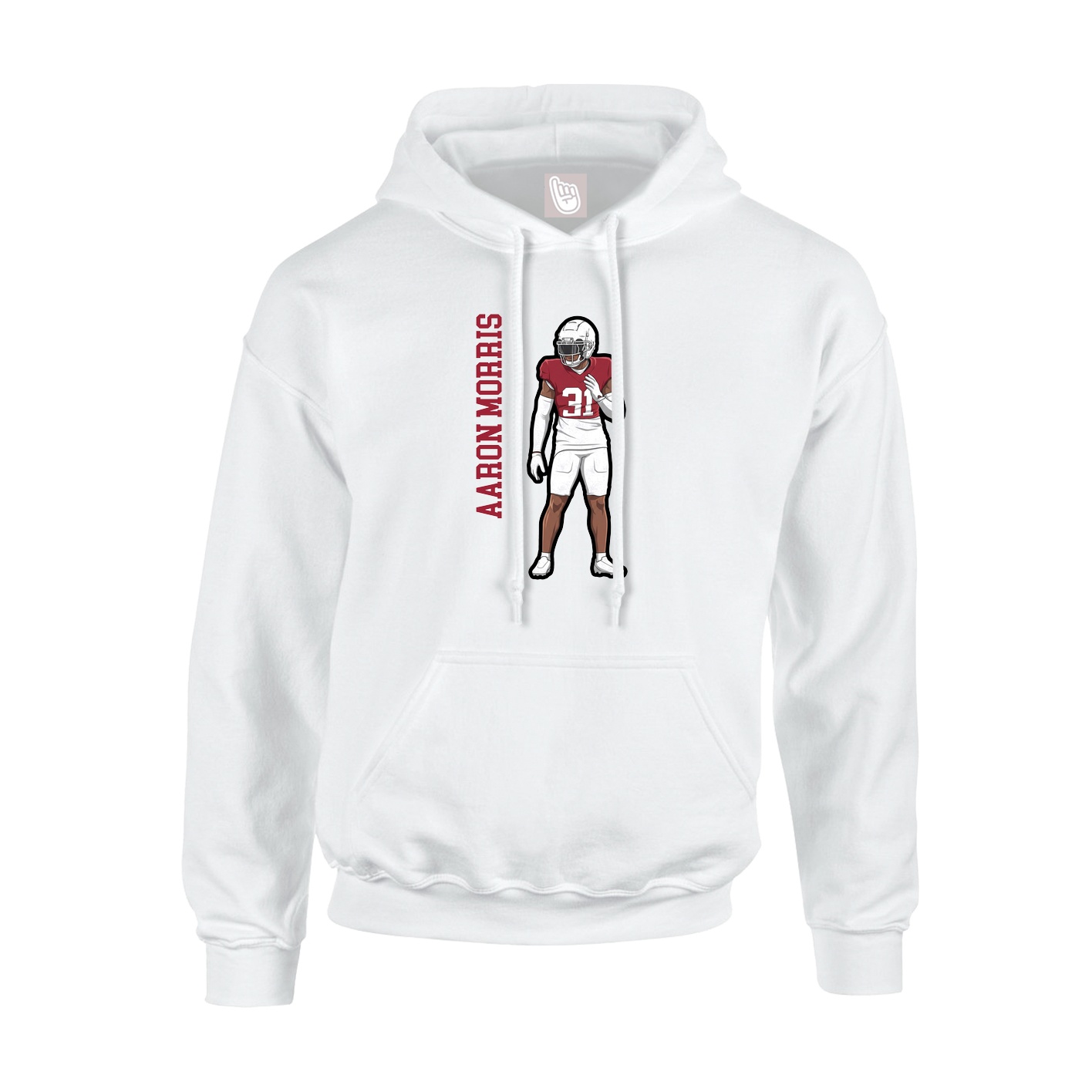 Hoodie — Name Vertical in White
