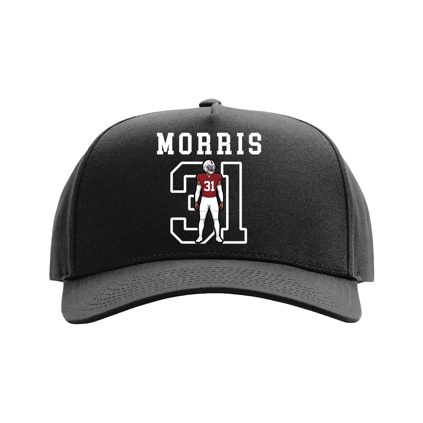 Full Fabric Five-Panel Champ Cap — Shirsey in Black