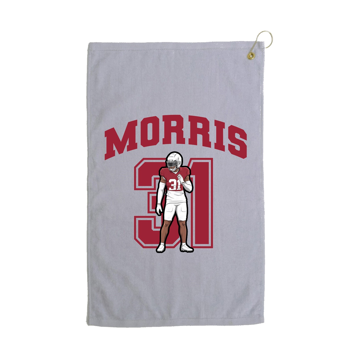 Golf Towel — Number in Grey