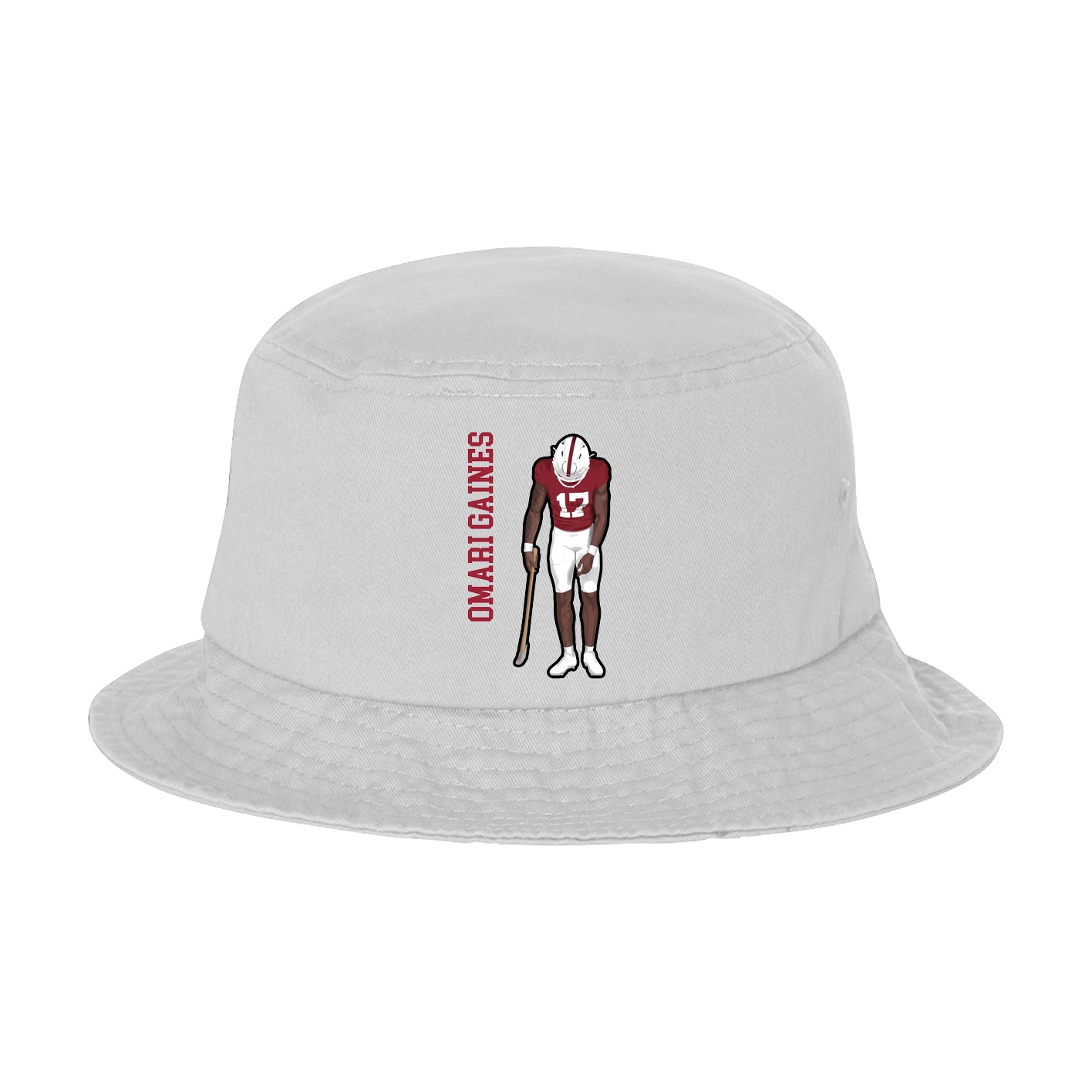 Bucket Cap — Name Vertical in White