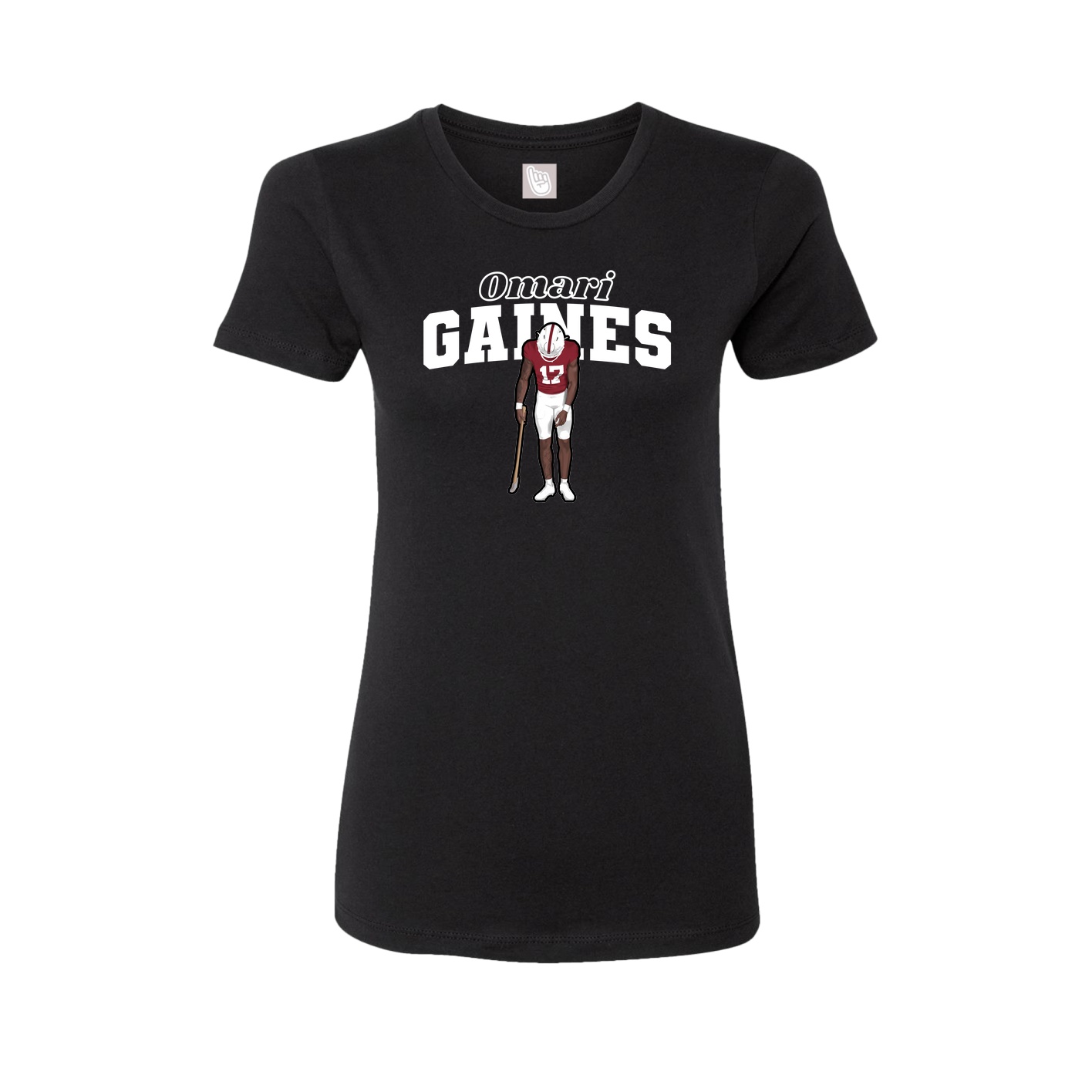 Fitted Women's Tee — Name Arch in Black