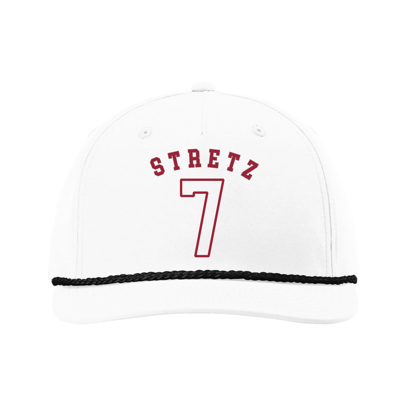 Five-Panel Classic Rope Cap — Shirsey Arch in White