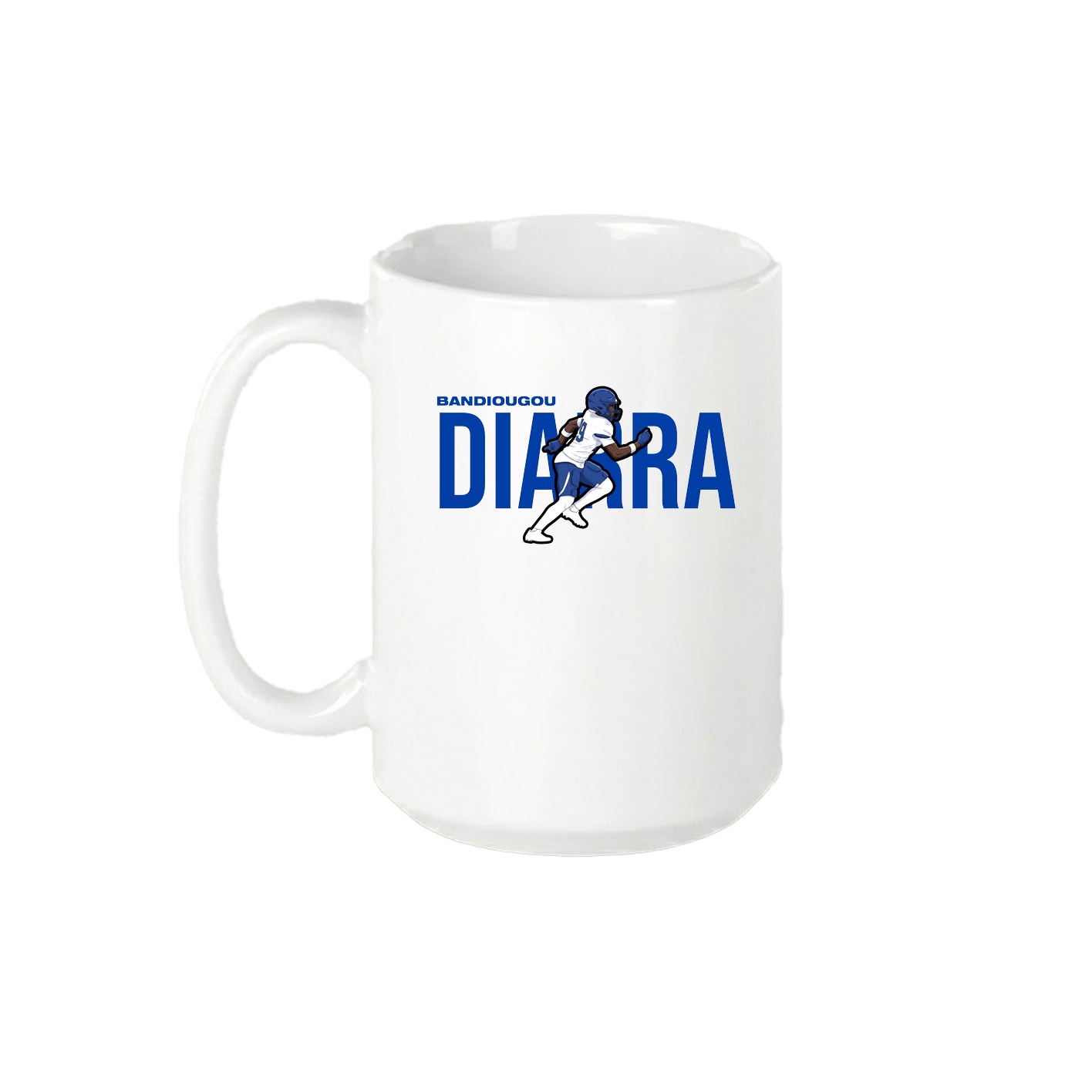 15oz Coffee Mug — Player Name in White