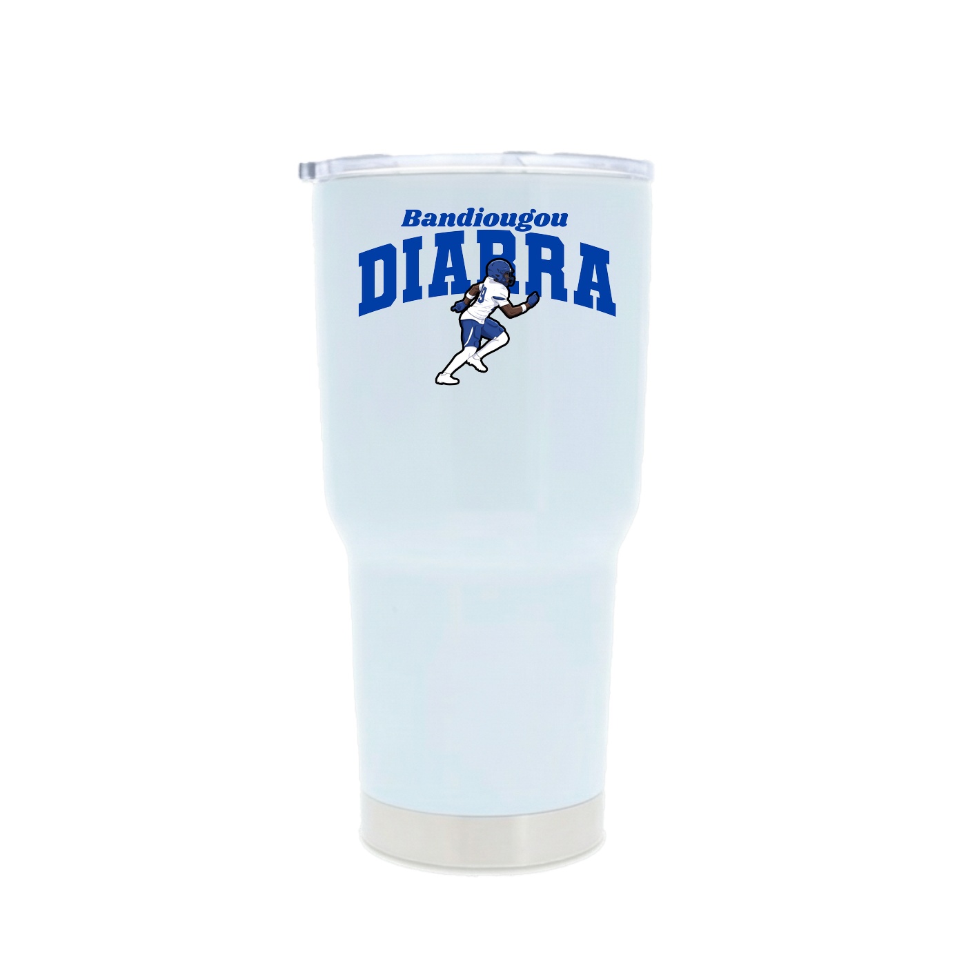 30oz Stainless Steel Tumbler — Signature Arch in White