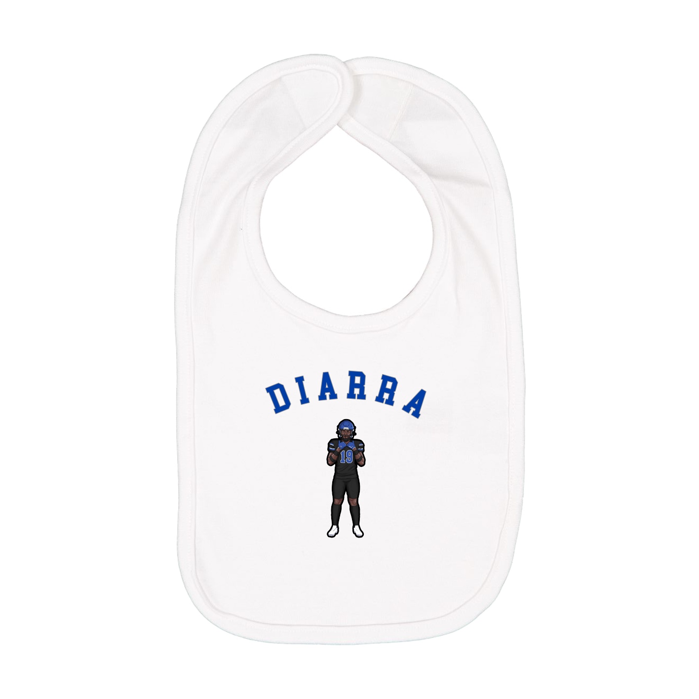 Infant Bib — Shirsey Arch in White