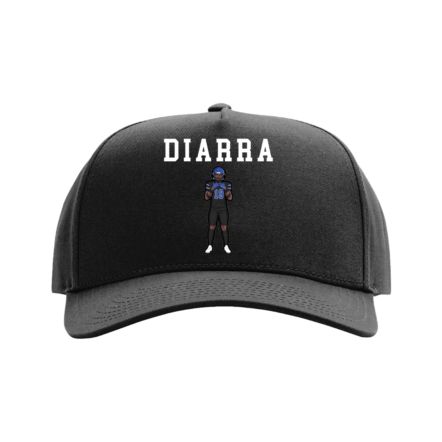 Full Fabric Five-Panel Champ Cap — Shirsey in Black