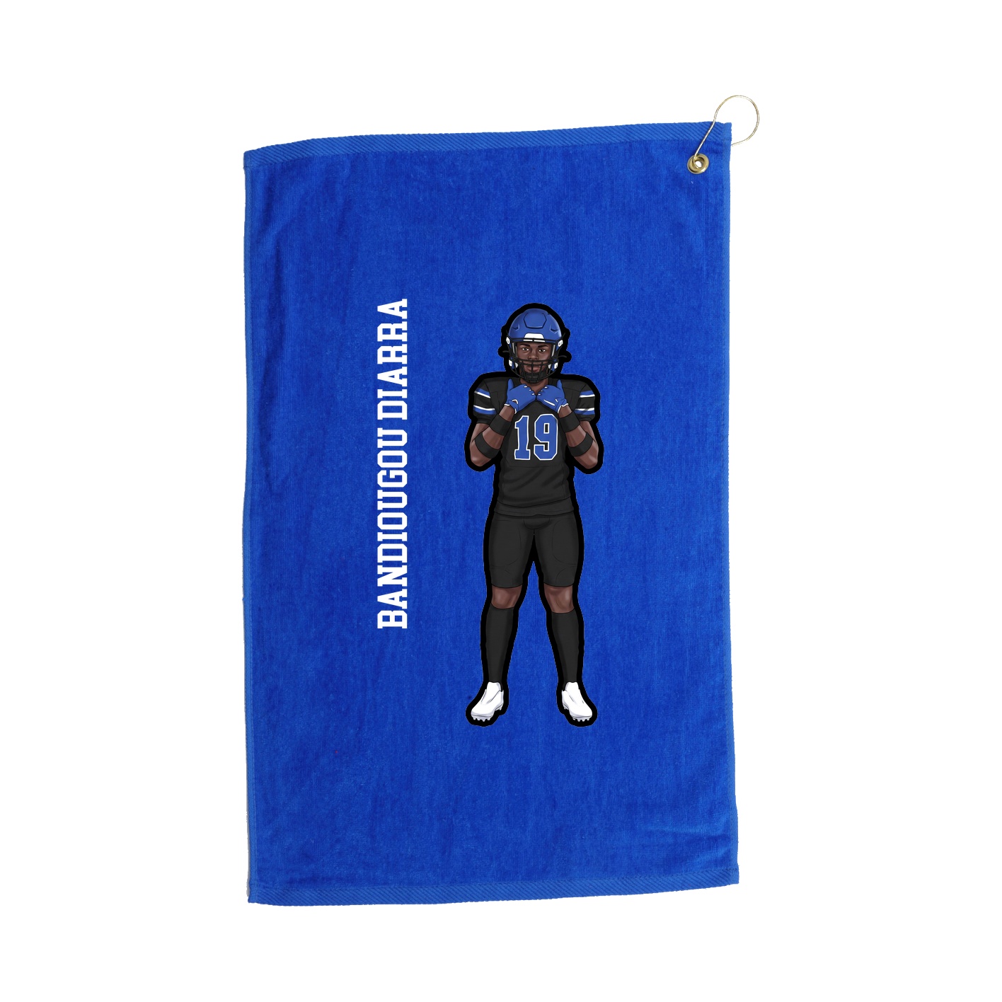 Golf Towel — Name Vertical in Royal