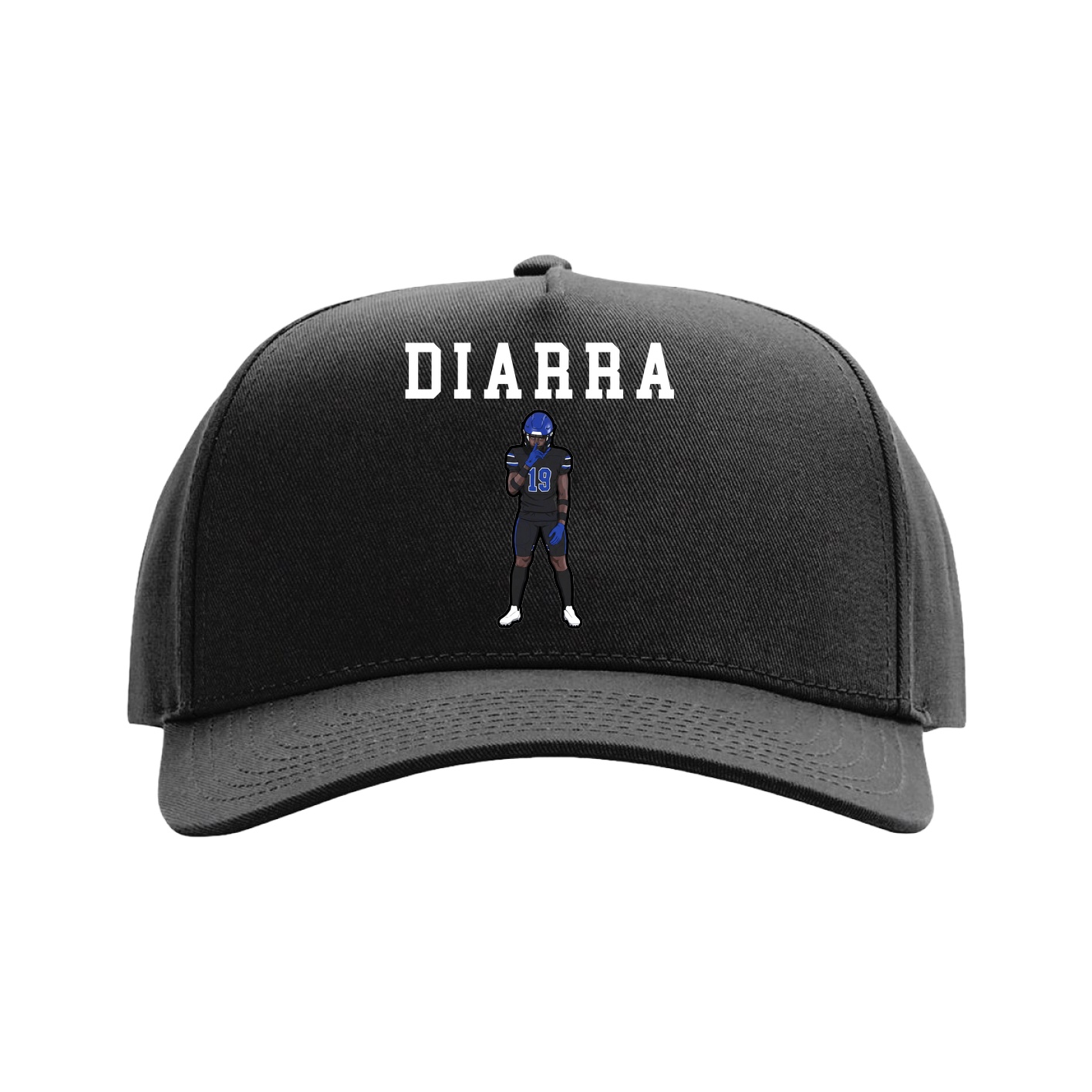 Full Fabric Five-Panel Champ Cap — Shirsey in Black