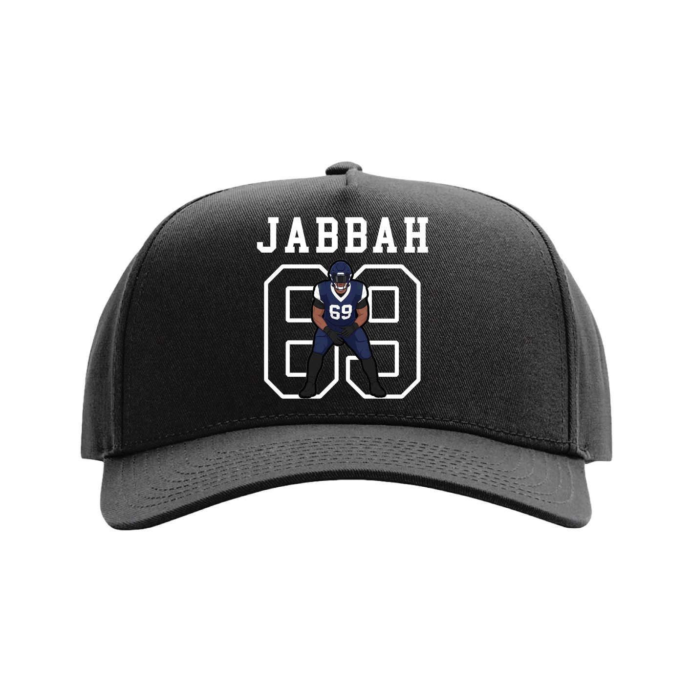 Full Fabric Five-Panel Champ Cap — Shirsey in Black