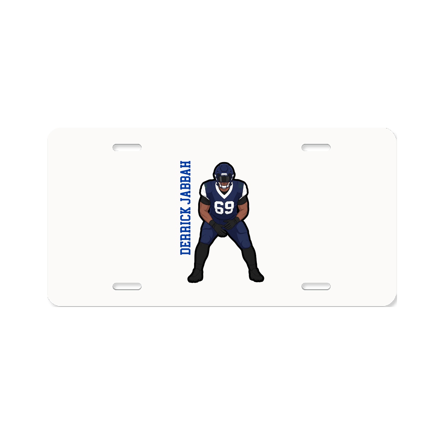 License Plate — Name Vertical in Classic