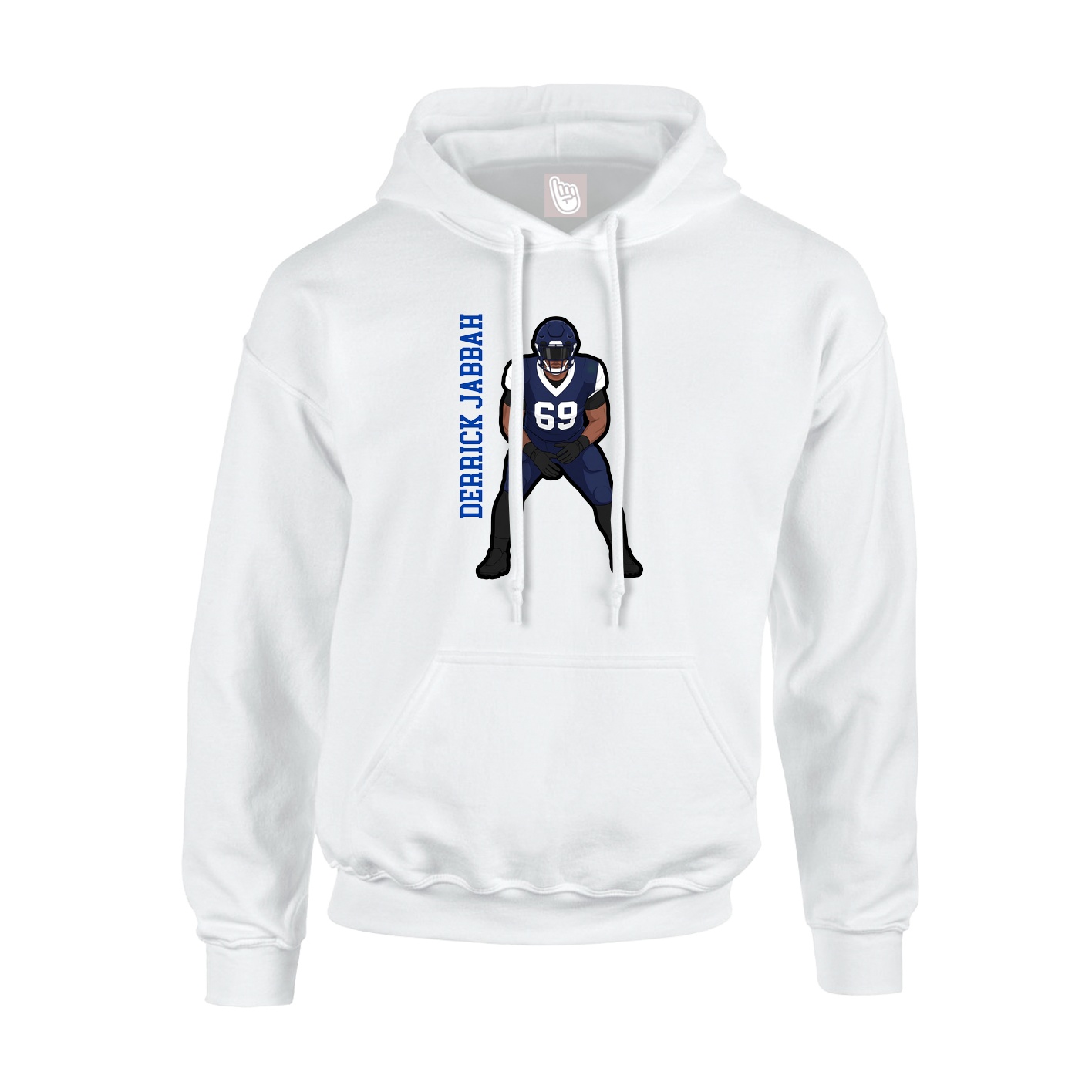 Hoodie — Name Vertical in White