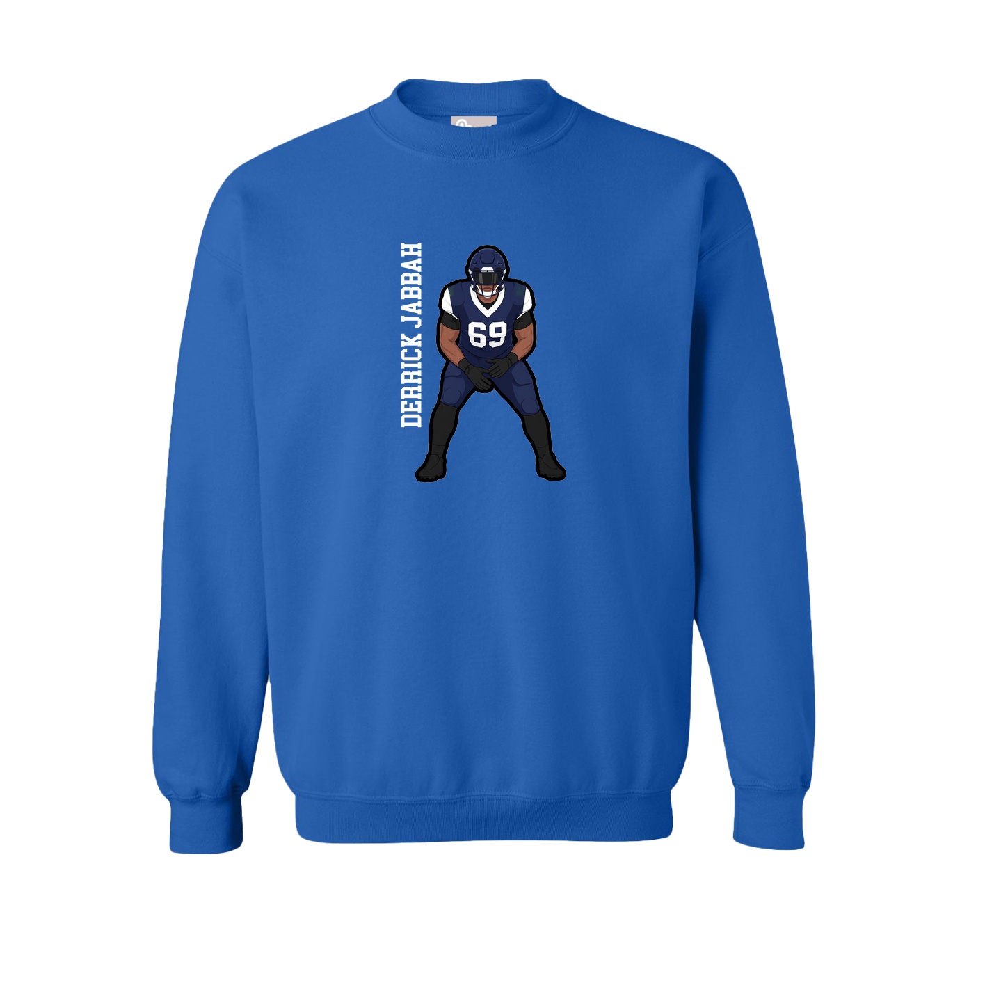 Fleece Crew — Name Vertical in Royal
