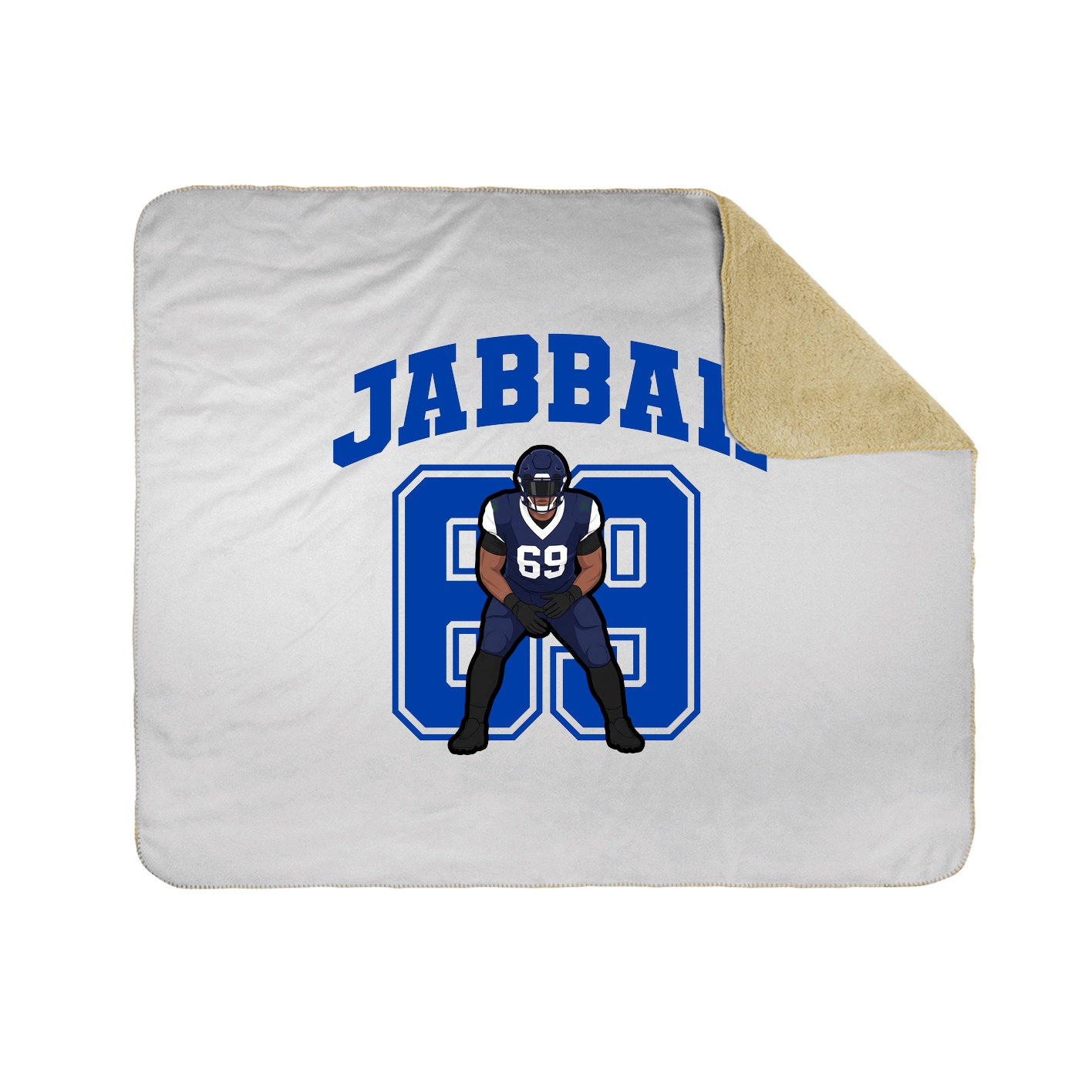 Throw Blanket — Number in White