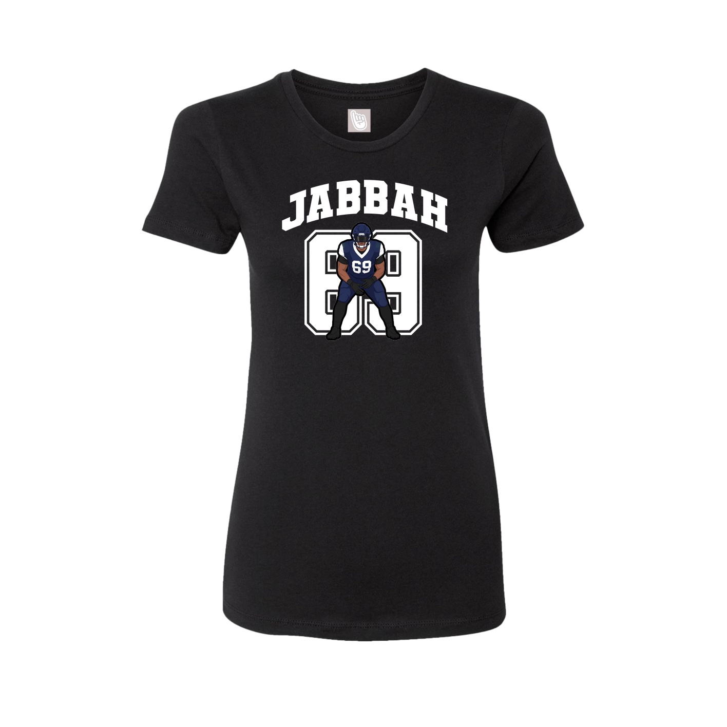 Fitted Women's Tee — Number in Black