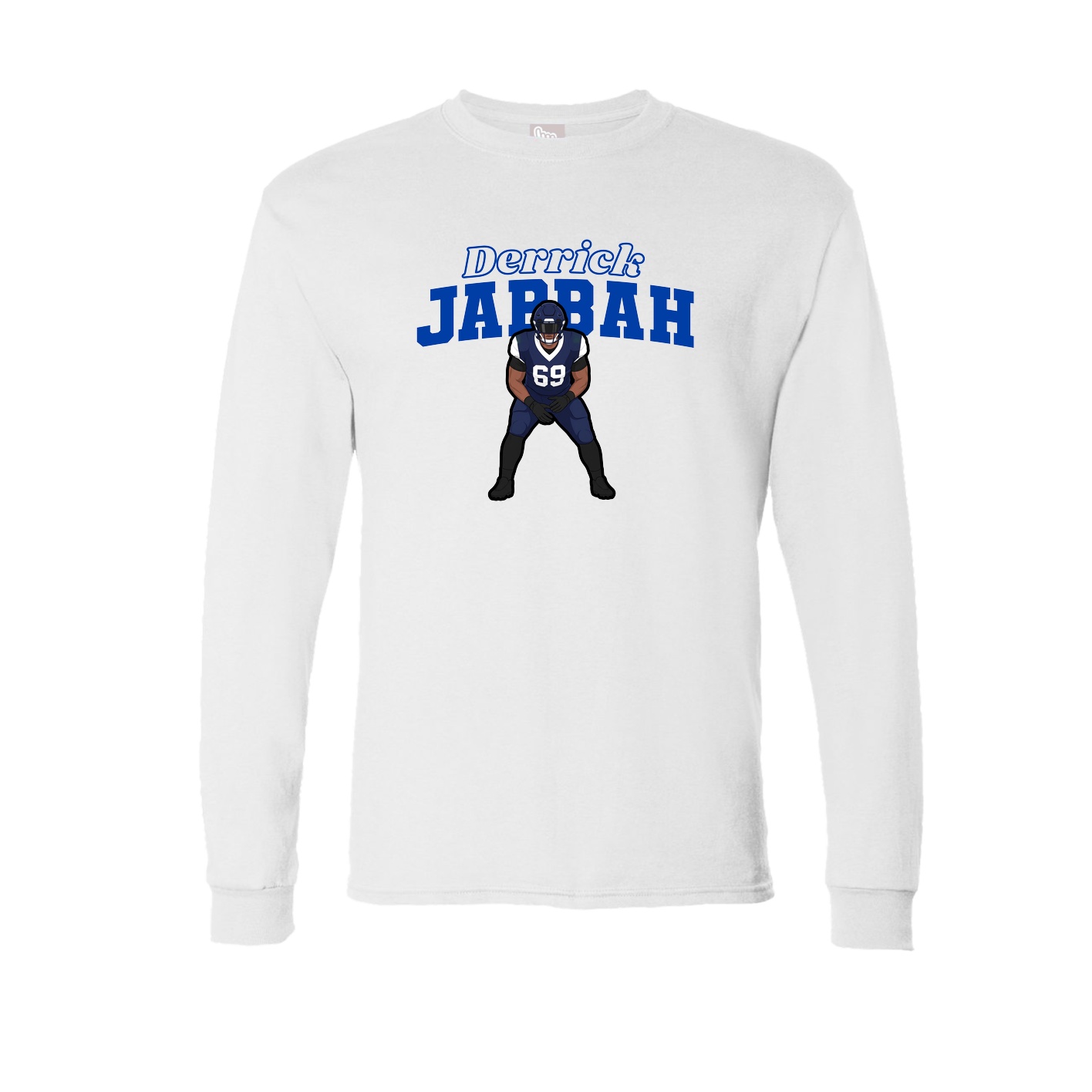 Long Sleeve Tee — Name Arch in White