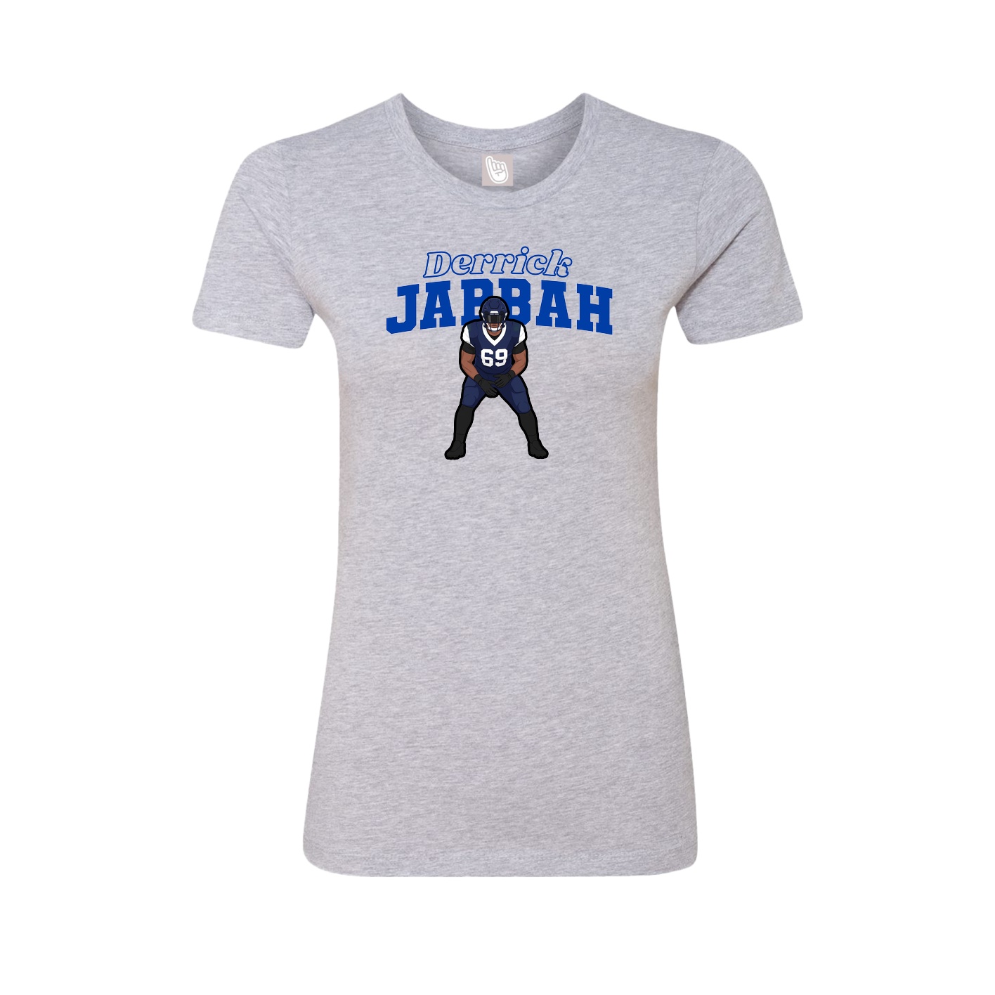Fitted Women's Tee — Name Arch in Grey