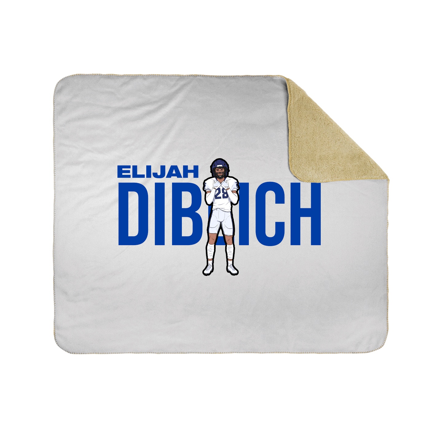 Throw Blanket — Player Name in White