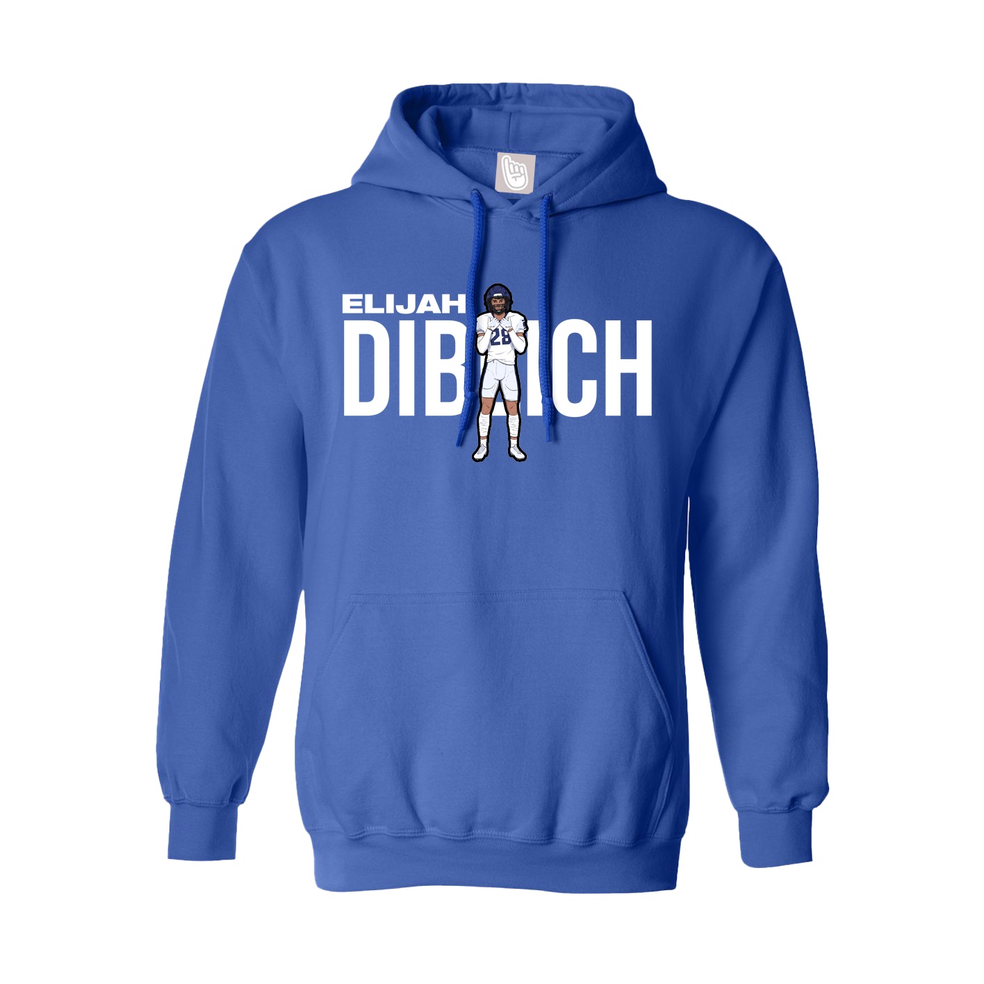 Youth Hoodie — Player Name in Royal