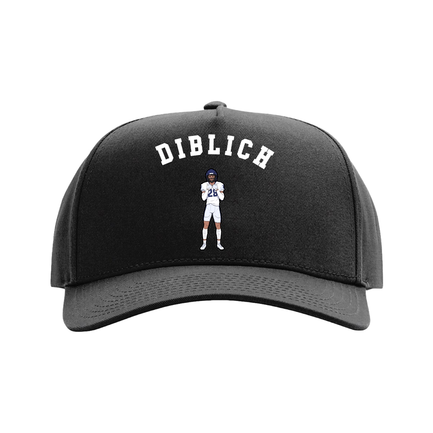Full Fabric Five-Panel Champ Cap — Shirsey Arch in Black
