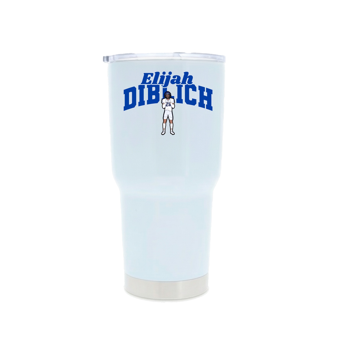 30oz Stainless Steel Tumbler — Signature Arch in White
