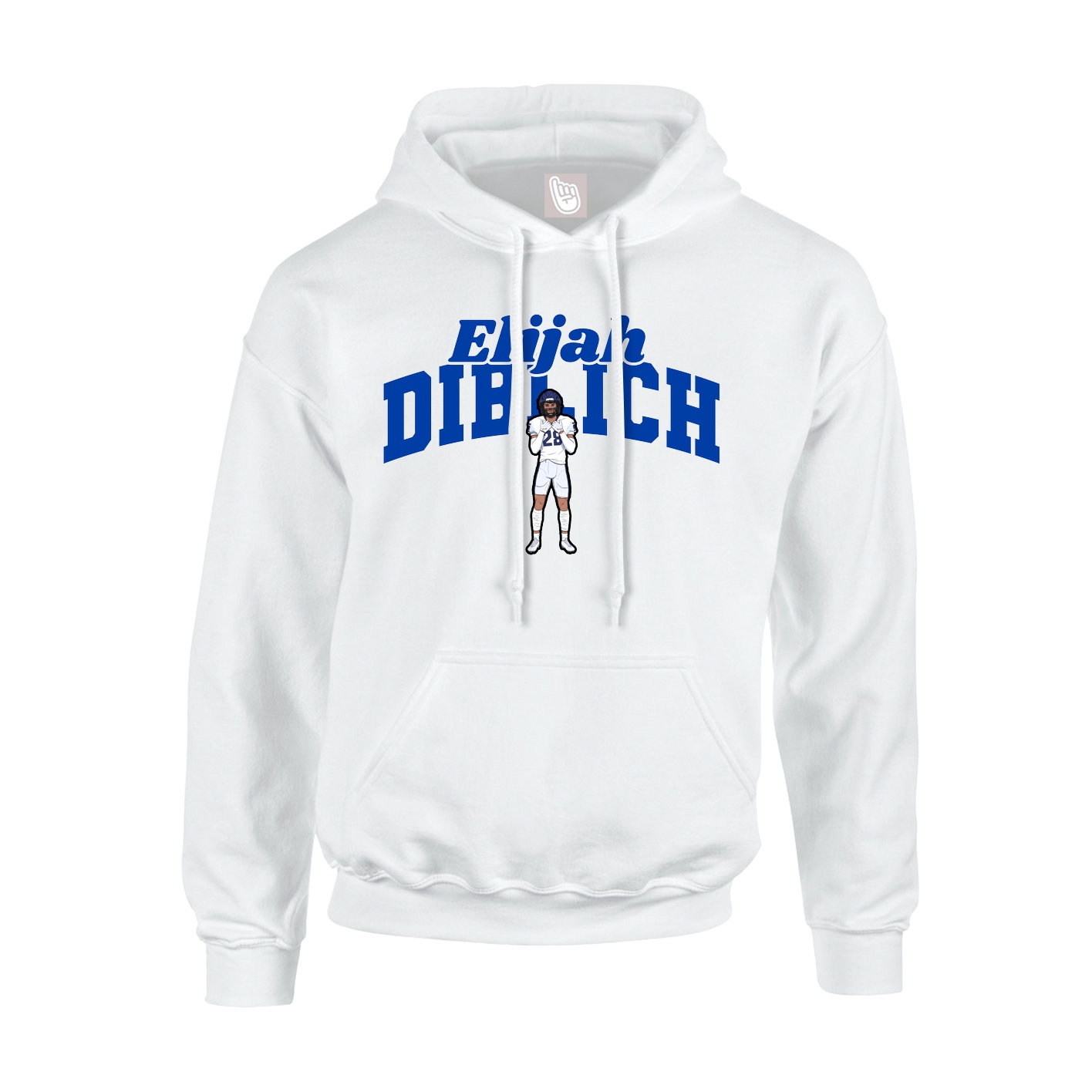 Youth Hoodie — Signature Arch in White